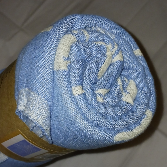 Organic Cotton Sand Cloud Beach Towel Thin Lightweight Sei Whale Tail - Picture 3 of 7